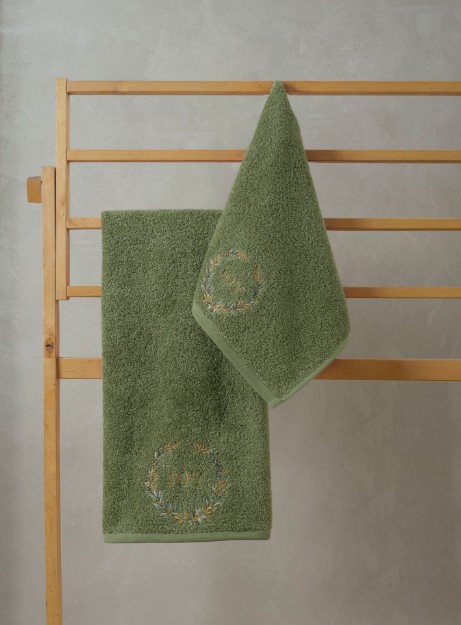 Picture of Manamo Merry Christmas Face Towel Cotton Green  50x70 სმ