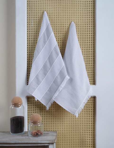 Picture of Manamo Lots Kitchen Towel  Cotton Grey Jacquard 50x70 cm (2pc)