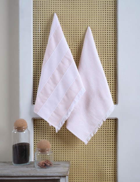 Picture of Manamo Lots Kitchen Towel  Cotton Blush Jacquard 50x70 cm (2pc)