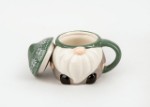 Picture of Manamo Christmas Gnomes Cup Ceramic Cameo Green/White  5x5x7 cm
