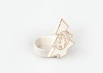 Picture of Manamo Pine Candle Holder Porcelain White  7.5x7.4x7.8 cm