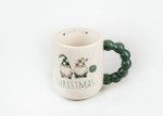 Picture of Manamo Christmas Gnomes Mug Ceramic Cameo Green/White  13.5x9x11.1 cm