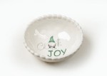 Picture of Manamo Christmas Gnomes Decorative Plate Ceramic Cameo Green/White  15.8x15.8x5.8 cm