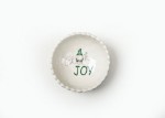 Picture of Manamo Christmas Gnomes Decorative Plate Ceramic Cameo Green/White  15.8x15.8x5.8 cm
