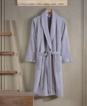 Picture of Manamo Jess Shawl Collar Bathrobe Cotton Gray S/M