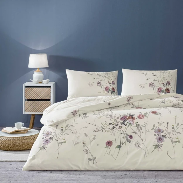 Picture of TAC Kiara Bed Linen Set Cotton Cream Single  160x220+180x260+50x70 cm