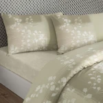 Picture of TAC Ilra Bed Linen Set Cotton Beige Double With Fitted Sheet 200x220+160x200+50x70(2pc)cm