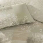 Picture of TAC Ilra Bed Linen Set Cotton Beige Double With Fitted Sheet 200x220+160x200+50x70(2pc)cm