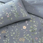 Picture of TAC Serelis Bed Linen Set Cotton Blue Single 160x220+180x260+50x70 cm