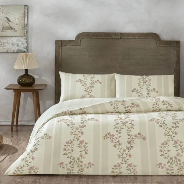 Picture of TAC Mirelune Bed Linen Set Cotton Beige Double 200x220+240x260+50x70(2pc)cm
