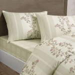 Picture of TAC Mirelune Bed Linen Set Cotton Beige Double 200x220+240x260+50x70(2pc)cm