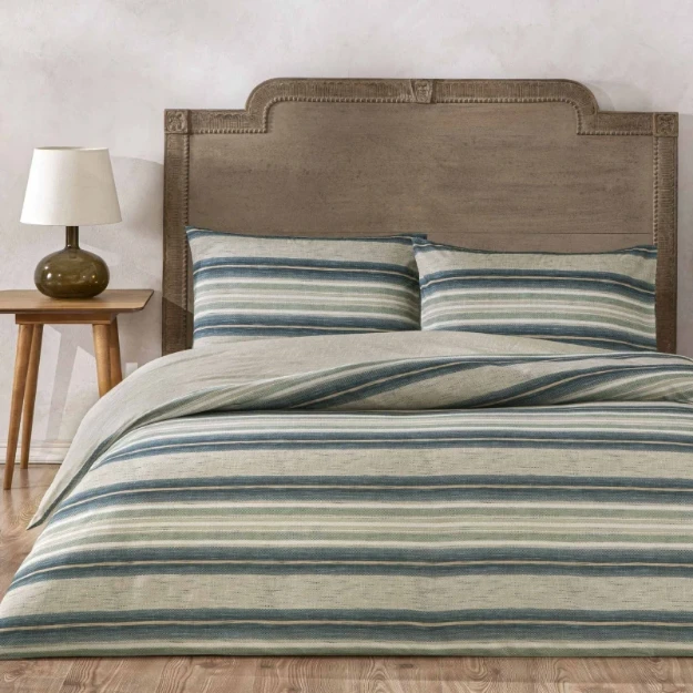 Picture of TAC Nores Bed Linen Set Cotton Blue Single 160x220+180x260+50x70 cm