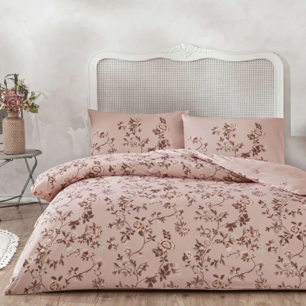 Picture of TAC Sorel Bed Linen Set Cotton Pink Double 200x220+240x260+50x70(2pc)cm