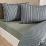 Picture of TAC Marwen Bed Linen Set Cotton Blue Single 160x220+180x260+50x70 cm