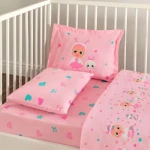 Picture of TAC Cry Babies Sweet Baby Bed Linen Set Cotton  Baby 100x150+120x180+35x45(2pc)cm