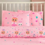 Picture of TAC Cry Babies Sweet Baby Bed Linen Set Cotton  Baby 100x150+120x180+35x45(2pc)cm