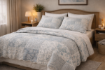 Picture of Manamo Mandy Bed Cover  Blue/Beige Single  180x240+50x70 cm