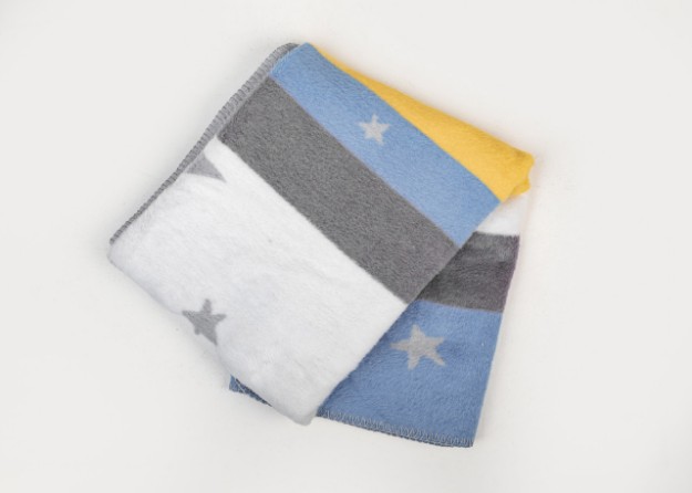 Picture of Manamo Butterfly & Rainbow Baby Blanket Cotton Acrylic Ecru/Pink  100x120 cm