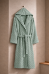 Picture of Manamo Dolce Bathrobe Cotton Cameo Jaqcuard Hooded L/XL