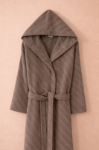 Picture of Manamo Dolce Bathrobe Cotton Mocha Jaqcuard Hooded L/XL