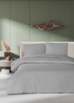 Picture of Manamo Luxury Bed Linen Set Stripe Saten Gray  200x220 +240x260+50x70 cm (2 pcs.)