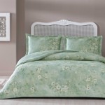 Picture of TAC Lumine Bed Linen Set Saten Green Double 200x220+230x260+50x70(2pc)