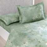 Picture of TAC Lumine Bed Linen Set Saten Green Double 200x220+230x260+50x70(2pc)
