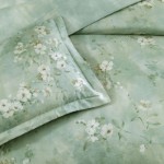 Picture of TAC Lumine Bed Linen Set Saten Green Double 200x220+230x260+50x70(2pc)