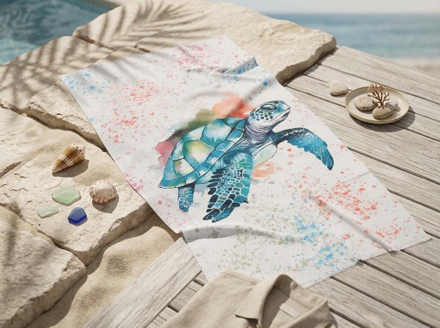 Picture of Manamo Vico Beach Digital Printed Towel Cotton 90x180 cm