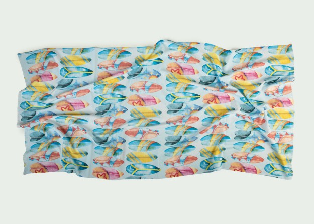 Picture of Manamo Surfing Digital Printed Beach Towel Cotton  90x180 cm 