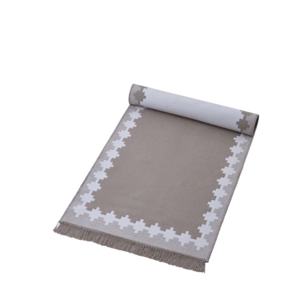 Picture of Manamo Cross Fringed Rug Acrylic Beige 120x180 cm