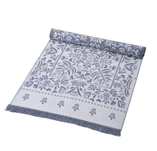 Picture of Manamo Leaf Fringed Rug Acrylic Grey 120x180 cm