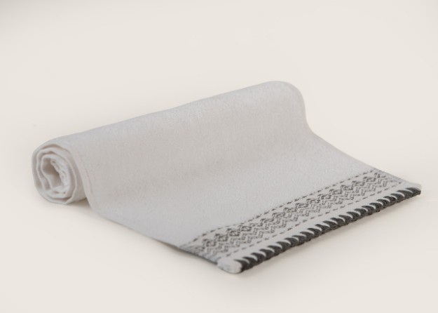 Picture of Manamo Blen Jacquard Hand Towel Cotton White 30x50 cm
