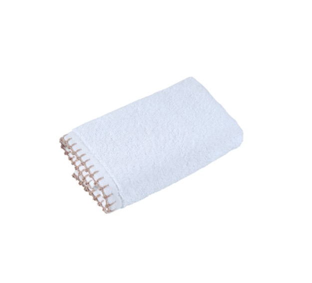 Picture of Manamo Frigya Embroidered Hand Towel Cotton White/Linen 30x50 cm