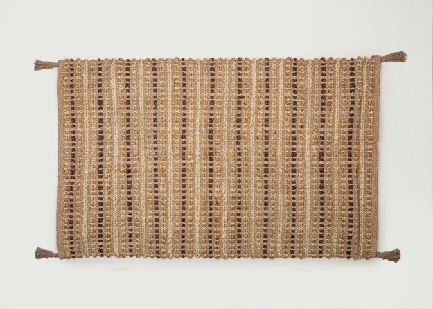 Picture of Manamo Bead Jute  Rug Handwoven Tasseled Brown 80x130 cm