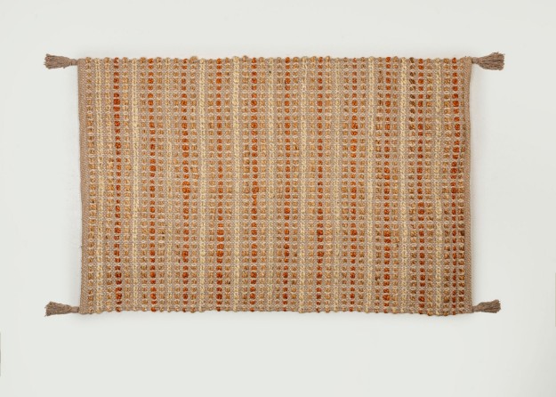 Picture of Manamo Bead Jute  Rug Handwoven Tasseled Terracotta 80x130 cm