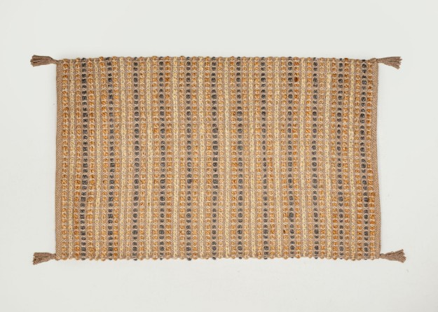 Picture of Manamo Bead Jute  Rug Handwoven Tasseled Grey 80x130 cm