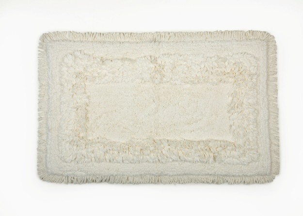 Picture of Manamo Lunel  Bath Mat Cotton Handwoven Fringed Ecru 50x80 cm