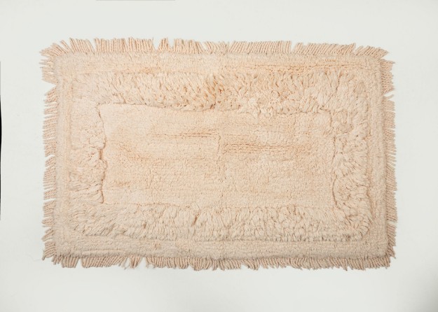 Picture of Manamo Lunel  Bath Mat Cotton Handwoven Fringed Powder 50x80 cm
