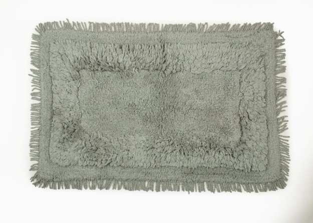 Picture of Manamo Lunel  Bath Mat Cotton Handwoven Fringed Cameo Green 50x80 cm