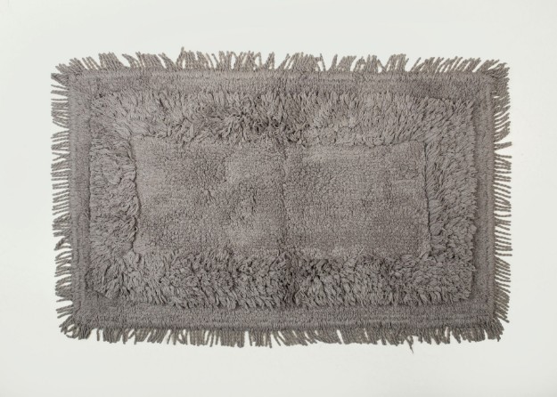 Picture of Manamo Lunel  Bath Mat Cotton Handwoven Fringed Grey 50x80 cm
