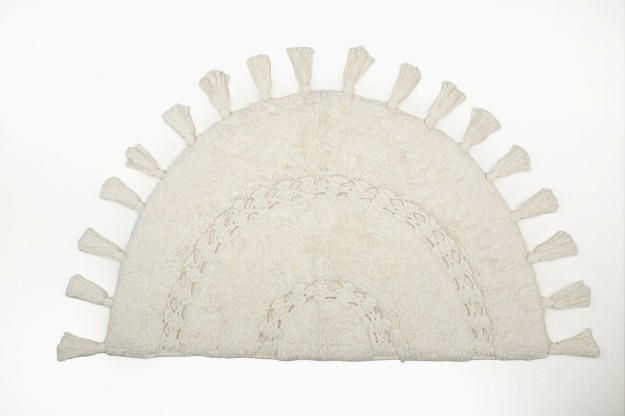 Picture of Manamo Versa  Bath Mat Cotton Handwoven Tasseled Cream 50x80 cm