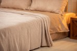 Picture of Manamo Lemi Yarn Dyed Pique Cotton Quartz 220x240 cm