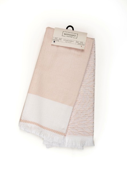Picture of Manamo Mousse/Leal  Kitchen Towel Cotton Blush 50x70 (2pc)
