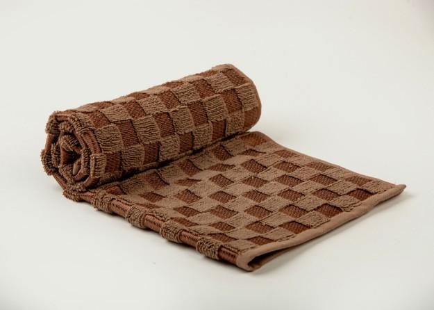Picture of Manamo Checker  Face Towel Microcotton Mocha 50x80 cm