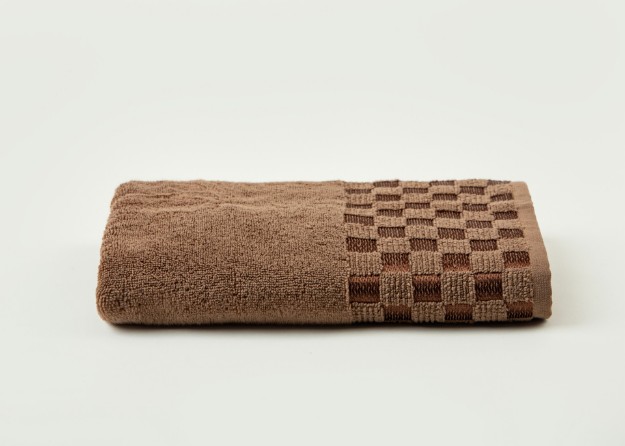 Picture of Manamo Checker  Face Towel Microcotton Mocha 50x85 cm