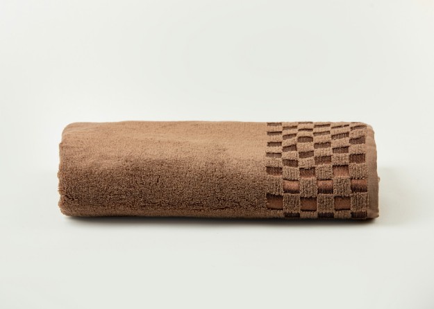 Picture of Manamo Checker  Bath Towel Microcotton Mocha 75x150 cm