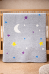 Picture of Manamo Butterfly & Rainbow Baby Blanket Cotton Acrylic Ecru/Pink  100x120 cm