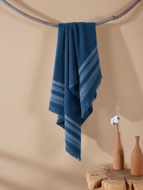 Picture of Manamo Saphire Peshterry Bath Towel Bamboo Indigo 75x150 cm