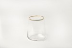 Picture of Manamo Avantgarde  Water Glass Transparent / Gold Rim 420 cc × H 100 mm × Ø 90 mm